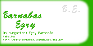 barnabas egry business card